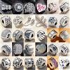 NONE Nuovo Charm in Argento Sterling 925 con Foglia, Farfalla e Zirconi, Compatibile con Bracciali Originali, Gioielli Semplici Fai-da-Te