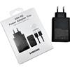 SAMSUNG Caricabatterie Samsung Originale 65W EU a 3 Porte Ricarica Super Veloce per Samsung Galaxy S26 S25 Ultra Plus S24 S23 S22 Z Flip A56 con Cavo 5A