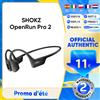 SHOKZ OpenRun Pro 2 S820 Cuffie Sportive a Conduzione Ossea Open-Ear con 12 Ore di Autonomia, Grado di Protezione IP55, Bluetooth 5.3 e Cancellazione del Rumore AI