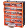 VEVOR Organizer per Minuteria a 18 Cassetti, Cassettiera Porta Minuteria Impilabile, Contenitore da Parete per Viti, Bulloni, Ferramenta e Componenti piccoli, Ideale per Garage, Officina e Laboratorio
