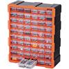 VEVOR Organizer per Minuteria a 60 Cassetti, Cassettiera Porta Minuteria Impilabile, Contenitore da Parete per Viti, Bulloni, Ferramenta e Componenti, in Plastica, Ideale per Garage, Casa e Officina