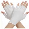 ADLABLD 4 paia di guanti in cotone bianco, sottili senza dita, guanti anti-umidità, morbidi guanti protettivi, per eczema, asciugare le mani, dormire, lozione, spa, guida, golf, ciclismo