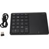 Garosa tastiera numerica 2 in 1 con touchpad, wireless, 22 tasti, BT4.2, 2,4 G, ricarica Type-C, batteria da 500 mAh, tastierino numerico, nero