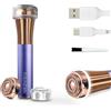 iMusthav Depilatore facciale da donna | Oro 18 K 20 mm Testa a doppio anello | Luce LED a 360° ricaricabile tramite USB