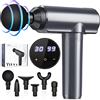 Lefity Pistola Massaggio Muscolare, Lefity con 30 Livelli Regolabili e 6 Testine | Professionale con Display LCD, per Alleviare Il Dolore Muscolare, Sport/Ufficio/Viaggi Regalo Fitness Ideale Profondo Blu