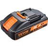 VEVOR Batteria di Ricambio per Batteria Ricaricabile al Litio da 20 V 4,0 Ah, Batteria Sostitutiva ad Alta Capacità per Batterie di Utensili Elettrici Compatibile con Elettroutensili di Batteria 20 V