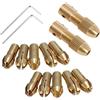 CTRICALVER Pinza per trapano elettrico piccola Set di mandrino per micro trapano avvitatore Albero motore con chiave a brugola Tappo in rame da 3,17 mm (3,17 mm x 2 set)
