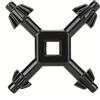 AXVORO Chiave per mandrino a 4 vie Chiave multiuso 4 in 1 con mandrino for trapano a croce da 6 mm a 16 mm in acciaio al carbonio