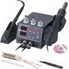 QAXRZCUCD Stazione Di Saldatura 800W 2 In 1 Con Display Digitale, Pistola Ad Aria Calda For Rilavorazione SMD, Saldatore, Dissaldatore, Strumenti Riparazione Veloce E Preciso(KIT4)