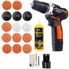 OUTFYT Lucidatrice for auto senza fili 12V Cacciavite elettrico Trapano Cordless M10 La nostra porta Smerigliatrice portatile da 120W ,Alte prestazioni(Polisher K3)