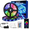 WEILY Striscia LED Alexa, 15M Wifi Led Strip Compatibile con Alexa, Wifi Colori Multipli 12V Con Telecomando,accorciabile, adesiva (2 volumi 7,5M)