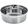RÖSLE FLEXX 2GO - Contenitore rotondo per il pranzo in acciaio inox, adatto al microonde e al forno fino a 150 °C, lavabile in lavastoviglie, colore: Argento