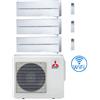 Mitsubishi Climatizzatore Condizionatore Mitsubishi Kirigamine Style Wifi R32 Bianco Perla Trial Split Inverter 9000 + 9000 + 12000 BTU con U.E. MXZ-3F68VF NOVITÁ Classe A++/A+