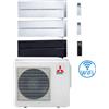 Mitsubishi Climatizzatore Condizionatore Mitsubishi Kirigamine Style Wifi R32 Nero e Bianco Trial Split Inverter 9000 + 12000 + 12000 BTU con U.E. MXZ-3F54VF NOVITÁ Classe A+++/A++