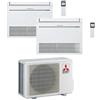 Mitsubishi Climatizzatore Condizionatore Mitsubishi Pavimento Serie M MFZ-KT Dual Split Inverter 12000 + 12000 BTU con U.E. MXZ-2F53VF NOVITÁ Classe A+++/A++