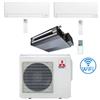 Mitsubishi Climatizzatore Condizionatore Mitsubishi Canalizzabile + MSZ-AY R32 SEZ-M DA Trial Split Inverter 9000 + 9000 + 18000 BTU con U.E. MXZ-3F68VF Classe A++/A+