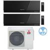 Mitsubishi Climatizzatore Condizionatore Mitsubishi Kirigamine Zen Wifi Nero Dual Split Inverter 12000 + 15000 BTU con U.E. MXZ-3F54VF classe A+++ /A++ NOVITÁ