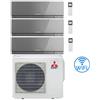 Mitsubishi Climatizzatore Condizionatore Mitsubishi Kirigamine Zen Wifi Argento Trial Split Inverter 7000 + 7000 + 9000 BTU con U.E. MXZ-3F54VF classe A+++ /A++ NOVITÁ