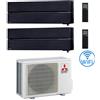 Mitsubishi Climatizzatore Condizionatore Mitsubishi Kirigamine Style Wifi R32 Nero Dual Split Inverter 9000 + 18000 BTU con U.E. MXZ-2F53VF Classe A+++/A++