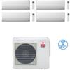 Mitsubishi Climatizzatore Condizionatore Mitsubishi MSZ-BT Wifi R32 Quadri Split Inverter 9000 + 9000 + 9000 + 9000 BTU con U.E. MXZ-4F72VF NOVITÁ Classe A++/A+