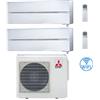 Mitsubishi Climatizzatore Condizionatore Mitsubishi Kirigamine Style Wifi R32 Bianco Perla Dual Split Inverter 12000 + 18000 BTU con U.E. MXZ-3F68VF Classe A++/A+