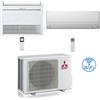 Mitsubishi Climatizzatore Condizionatore Mitsubishi R32 Dual Split Inverter MSZ-BT Wifi più Console 9000 + 12000 BTU con U.E. MXZ-2F53VF Classe A+++/A++