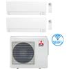 Mitsubishi Climatizzatore Condizionatore Mitsubishi MSZ-AY Wifi R32 Dual Split Inverter 9000 + 12000 BTU con U.E. MXZ-3F68VF Classe A++/A+