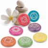 MIJOMA Set di 7 pietre chakra - pietra naturale, diametro 3,5 cm, guarigione energetica e meditazione - bilanciamento dei chakra per il benessere spirituale