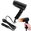 Generico Asciugacapelli Per Auto - Phon Da Viaggio Pieghevole 12v, Getto Caldo Freddo Compatto, Styling Rapido | Strumento Portatile Per Campeggio, Cabriio, Emergenze E Spostamenti Su Strada