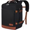 YOKGO Zaino Ryanair 40x30x20 Bagaglio a Mano 24L per Wizzair Vueling | Zaino da Viaggio,Aereo Cabina Borsa Laptop PC 15.6 ,Leggero Resistente,Trekking e Lavoro.Donna Uomo,Nero / Marrone