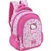 Clondo Zaino Scuola Elementare Bambina 43x33x20 cm - Multitasche Per Hello Kitty Fan - Schienale Ergonomico, Spallacci Imbottiti, Tasche Porta Borraccia, Grande Capacità e Design Brillante