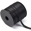 Blausky 6 mm x 10 m di elastico per cucito, nastro elastico piatto, elastico per pantaloni, nastro morbido per cucito, accessori per il cucito per reggiseno, vestiti, cintura fai da te, colore nero
