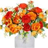 Hobyhoon 4 mazzi di peonie artificiali per la decorazione, rose finte, bouquet di rose finte, fiori artificiali in seta al tatto, fiori artificiali per vasi, decorazioni per la casa per matrimoni