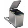 RP Italia Pattumiere incasso raccolta differenziata 2 secchi lit. 7.,5 involuceo Inox