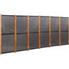 vidaXL Paravento a 6 Pannelli Nero 420x180 cm