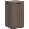 vidaXL Cestino per Rifiuti da Esterno Marrone 38x38x65 cm in PP