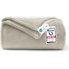 WAVVE Coperta Plaid Pile di Flanella 260gsm - 150x200 cm, Beige - Coperta Pelosa 200x150 - Divano/Letto Singolo/Matrimoniale, Copridivano di Microfibra Calda e Morbida