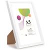 Scholartree Scholar Tree Cornice A5, confezione da 1 cornice bianca A5, cornici bianche da 53 x 14,8 cm, cornici in legno con supporto da tavolo o da parete