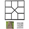 Relaxdays 2X Forma per Cemento, Stampo Pavimento, Stencil per Creare i Mattoni, Path Maker, 40x40 cm, Plastica Robusta,Nero