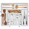 Veftsvy Portaposate da Cassetto, Organizer Cucina, Espandibile, Regolabile, 9 Scomparti, Bianco