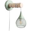 LEDKIA LIGHTING LEDKIA Lampada da Parete Legno e Metallo Monah Verde Celadon