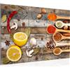 Runa Art Spezie Cucina Quadri Soggiorno Grande Marrone Sala Da Pranzo 120 x 80 cm 3 Pezzi Decorazione Murale 019631a