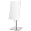 Nicesail Specchio Trucco da Tavolo Rettangolare Specchio Ingranditore 5x Specchio Cosmetico Bagno Specchio da Barba Argenteo