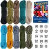 MONOBIN Kit micro paracord con istruzioni, 10 colori, 7,8 m, 2 mm, kit combinato con perline per realizzare braccialetti e cordini (10 colori-B, 60 m)