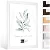 Bildershop-24 Cornice portafoto Monza 11 x 14 pollici | ca. 28 x 35,6 cm in Bianco (opaco), cornice intercambiabile, cornice per poster, puzzle
