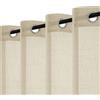 Woaboy Tende Semitrasparenti con Occhielli 2 Pezzi 140x260cm in Leineoptik Effetto Lino Filtro Luce e Privacy per Soggiorno e Camera da Letto Beige