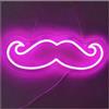 LEMST Luci al Neon Da Parete Insegna Al Neon Con Baffi Per Vetrine Di Negozi Di Barbiere, Decorazioni Per Feste Messicane, Sala Giochi, Negozio, Lampade Decorative Da 38cm