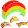 VOSSOT 12 supporti per taco, ciotole per taco, supporto per taco, in plastica rigida, per tacos, sandwich, salsicce, supporto per cani, supporto per cani, vassoi