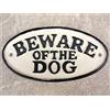 Dog Signs For Gates Beware of the dog Sign in ghisa, stile tradizionale dipinta a mano crema nero montaggio a parete Gate Fence placca
