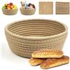 Kleemeiero Cesto Intrecciato Vimini - Cestini Rotondi Portaoggetti per Pane, Frutta e Snack, Verdure - Diametro 22CM, Altezza 9CM